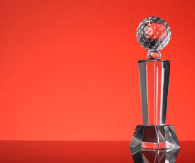 glass trophy isolated