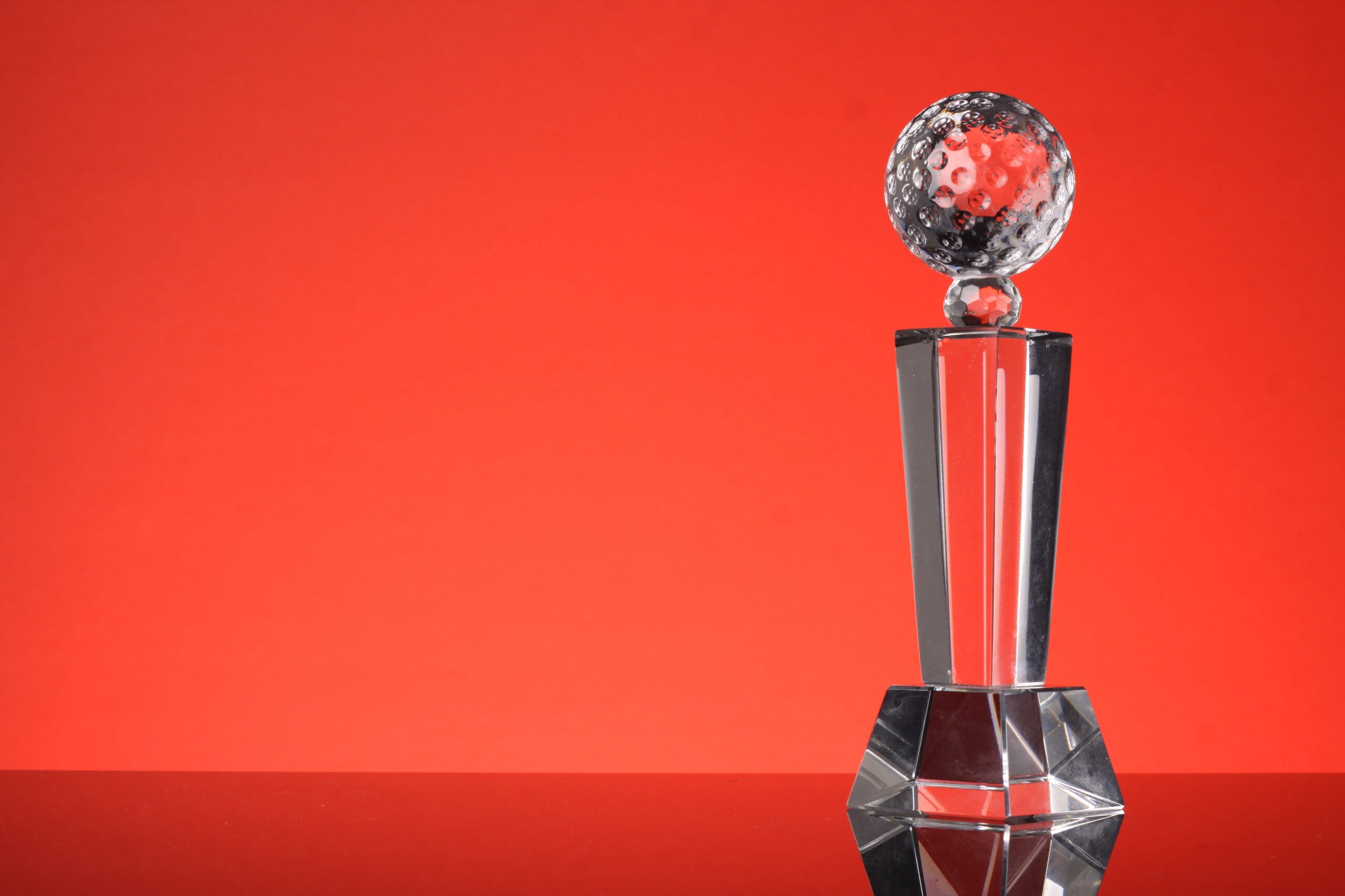 glass trophy isolated